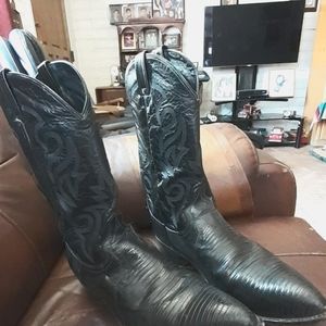 Dan Post lizard skin cowboy boots mens size 15